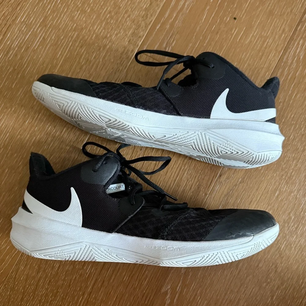 Nike Black and White Zoom Hyperspeed Volleyball Court Sneakers